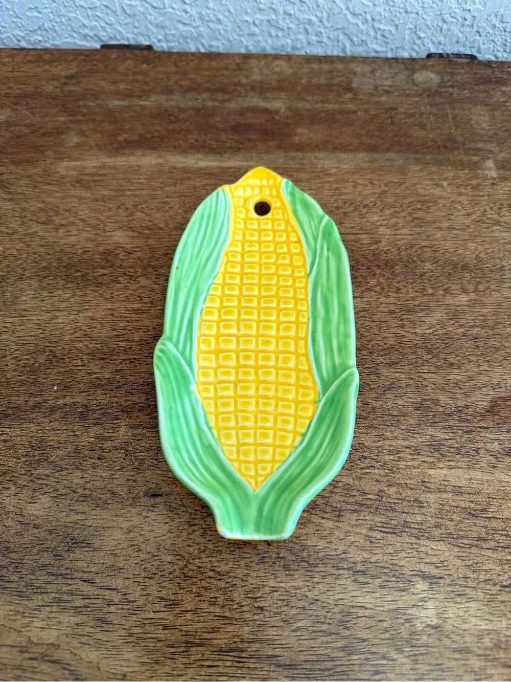 Vintage Ear Of Corn on the Cob Kitchen Hanging Spoon Rest - Made In Japan